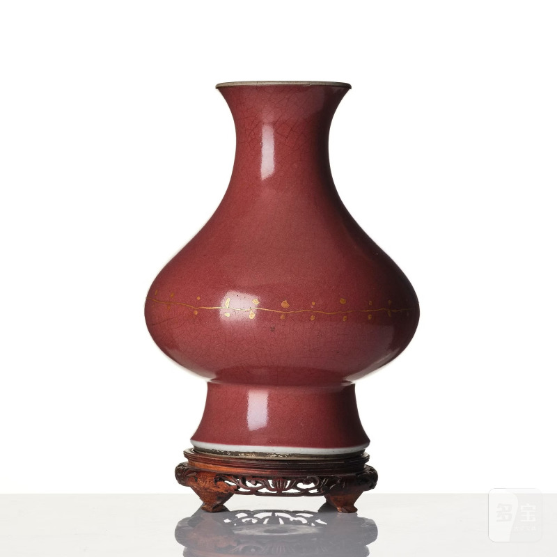 A Langyao pear shaped vase, - 图4